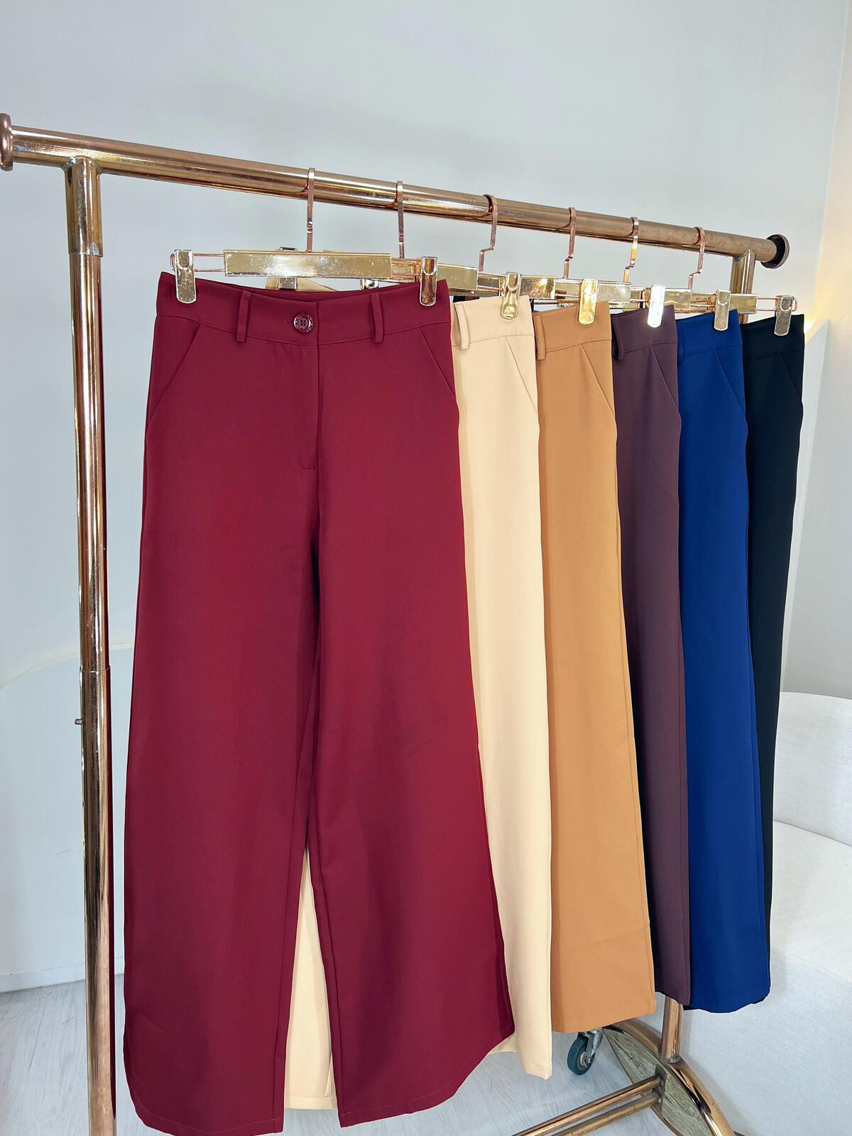 calca pantalona alfaiataria feminina cintura alta cores Clara Store